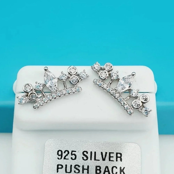 "925 Sterling Silver CZ Beautiful Earrings for Women, 1USPAR4228 - Picture 9 of 11